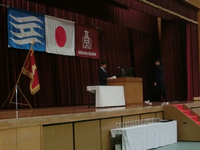 平成３０年度　育友会　卒業記念品贈呈式